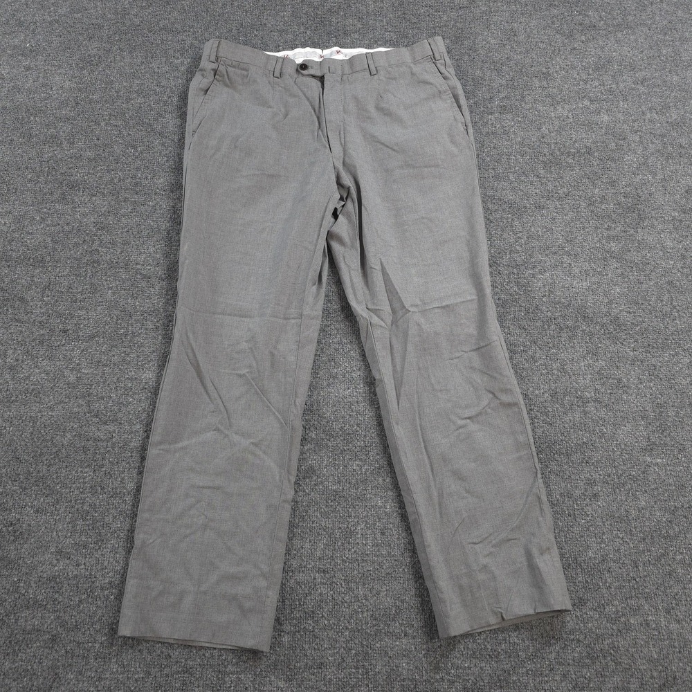 Isaia Pants Mens 36x30 Gray Nuova Base S 100% Wool Dress Slacks Made In Italy